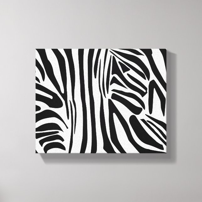 Zebra pattern canvas print (Front)