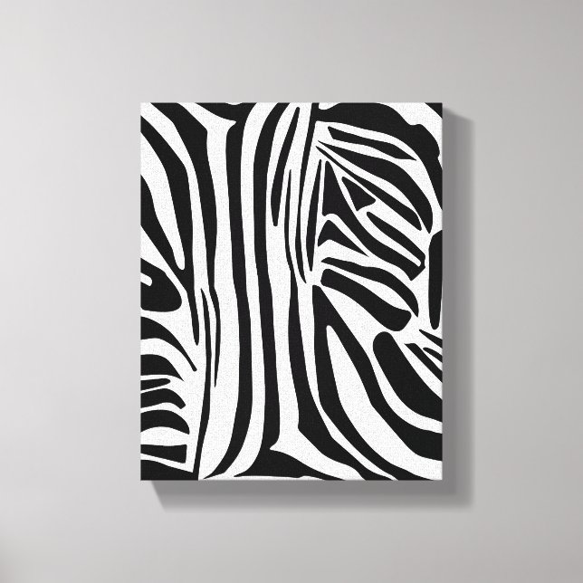 Zebra pattern canvas print (Front)