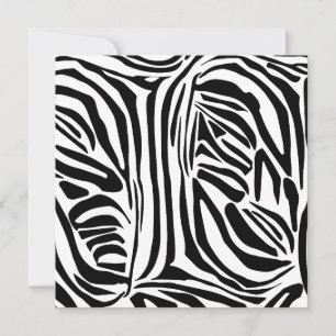 Zebra pattern card