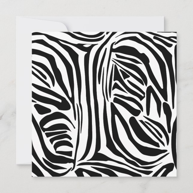Zebra pattern card (Front)