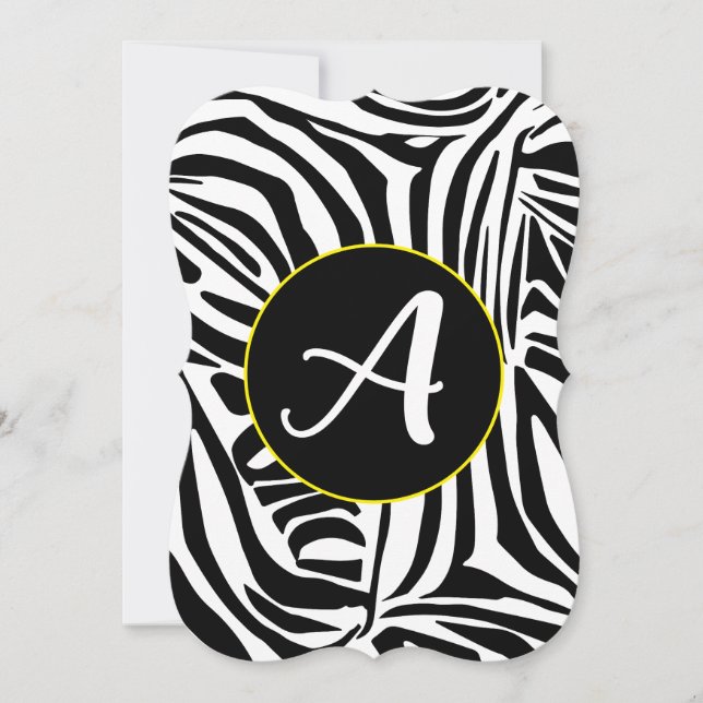 Zebra Pattern Card (Front)