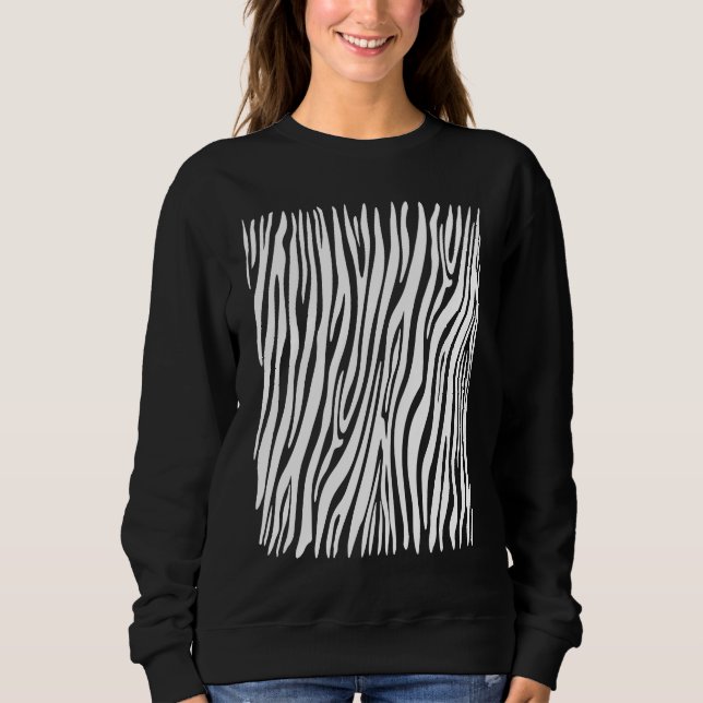 Zebra Pattern Carnival Costume Zebra Stripes Fancy Sweatshirt (Front)