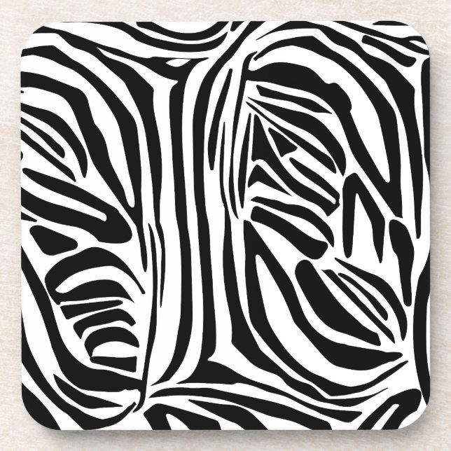 Zebra pattern coaster (Front)