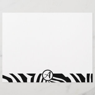 Zebra Pattern Custom Letterhead