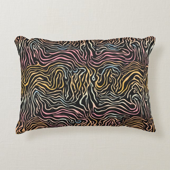 Zebra pattern decorative cushion (Front)