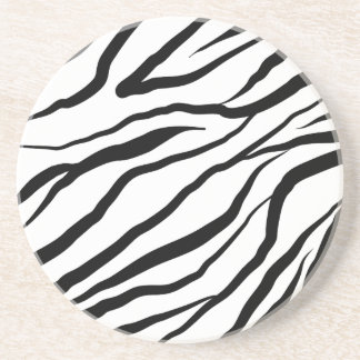 zebra pattern design sandstone coaster