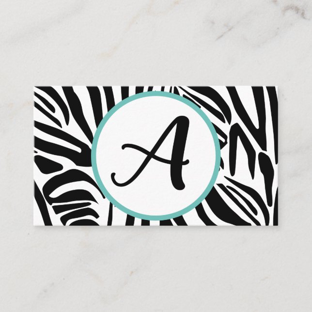 Zebra Pattern Discount Card (Front)