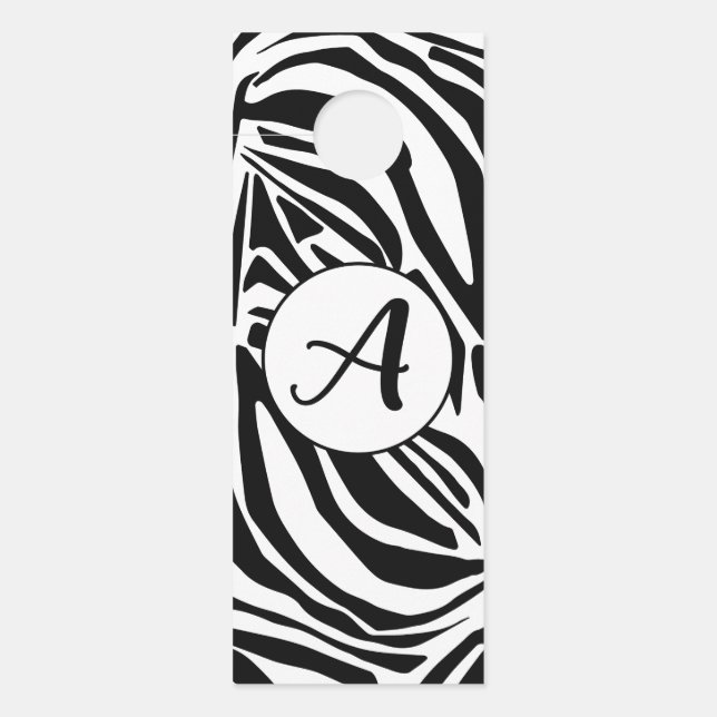 Zebra Pattern Door Hanger (Front)