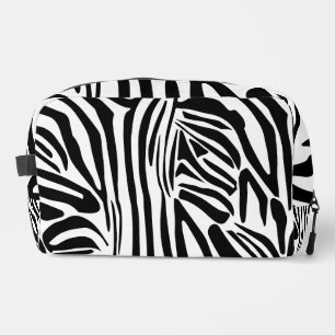 Zebra pattern dopp kit