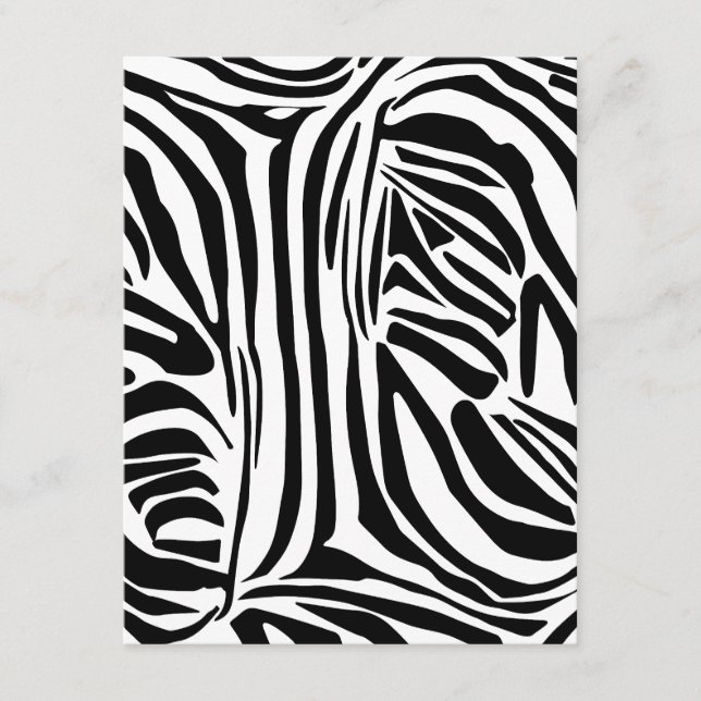 Zebra pattern enclosure card (Front)