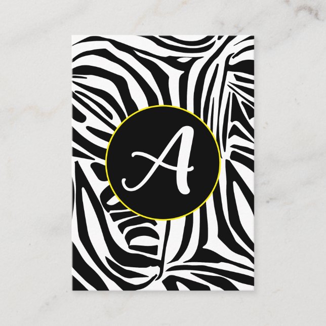 Zebra Pattern Enclosure Card (Front)