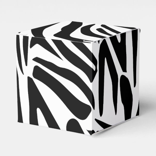 Zebra pattern favour box (Front Side)