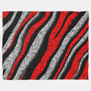 Zebra Pattern Fleece Blanket