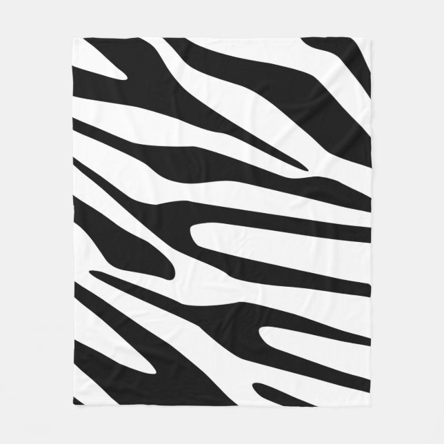 Zebra Pattern Fleece Blanket (Front)