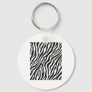 Zebra Pattern Funny Graphic  Key Ring