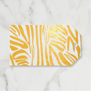 Zebra pattern gift tags