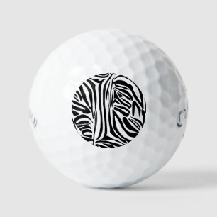 Zebra pattern golf balls