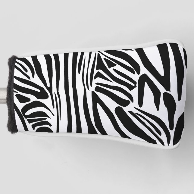Zebra pattern golf head cover (Front)