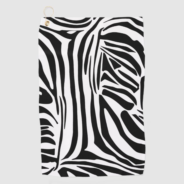 Zebra pattern golf towel (Front)