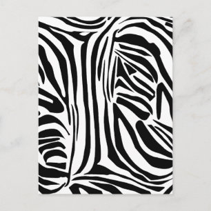 Zebra pattern holiday postcard