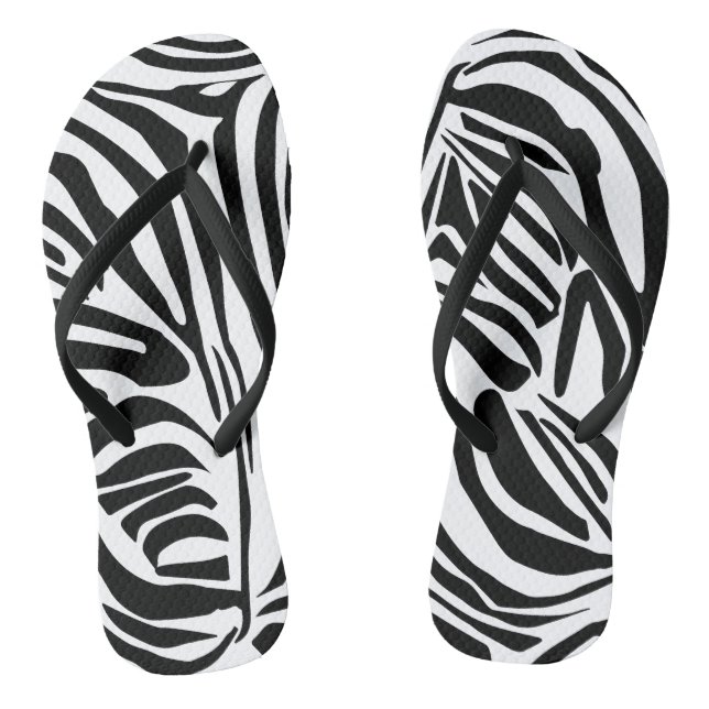 Zebra pattern jandals (Footbed)