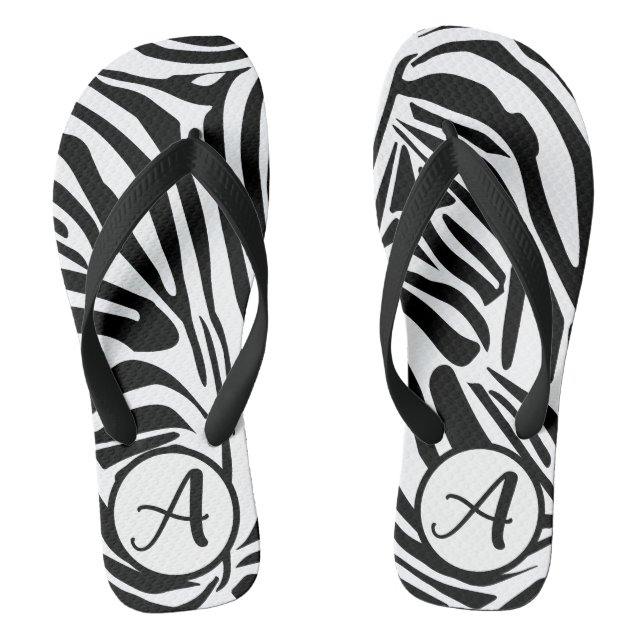 Zebra Pattern Jandals (Footbed)