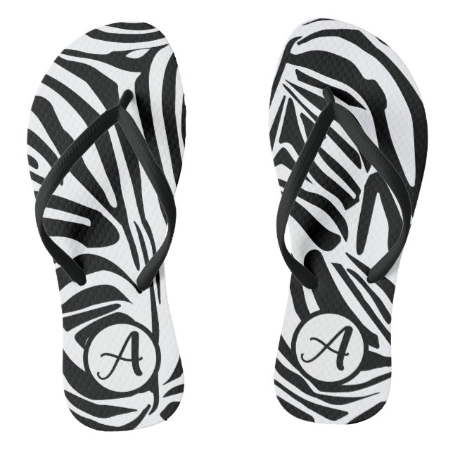 Zebra Pattern Jandals (Footbed)