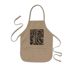 Zebra pattern kids apron