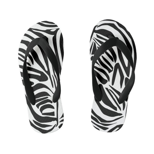Zebra pattern kid's jandals (Footbed)
