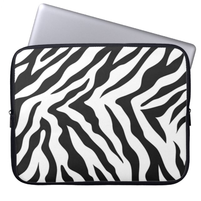 Zebra Pattern Laptop Sleeve (Front)
