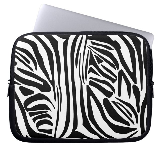 Zebra pattern laptop sleeve (Front)