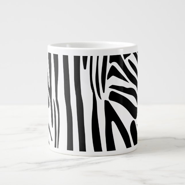 Zebra pattern large coffee mug (Front)