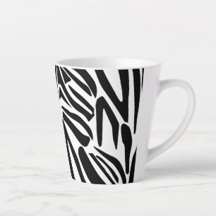 Zebra pattern latte mug
