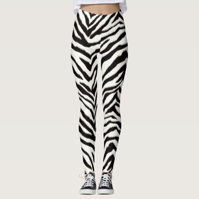 Zebra Pattern Leggings (Front)