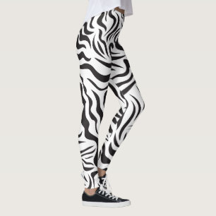 Zebra pattern leggings