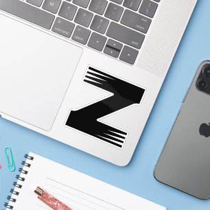 Zebra pattern line style Z Letter Monogram