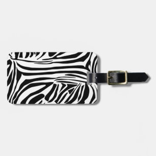 Zebra pattern luggage tag