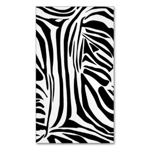 Zebra pattern magnetic business card