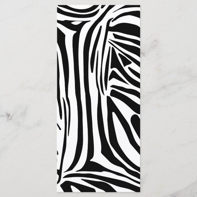 Zebra pattern menu (Front)