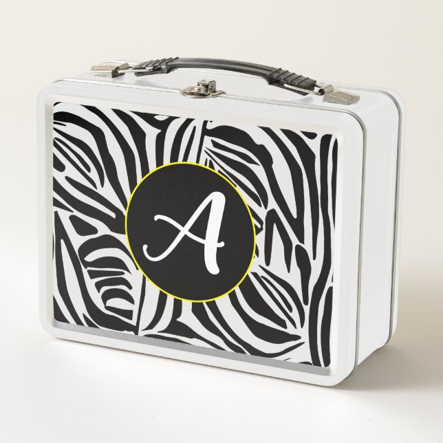 Zebra Pattern Metal Lunch Box (Front)