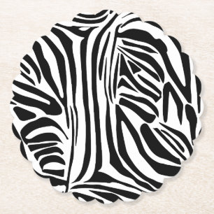 Zebra pattern paper coaster