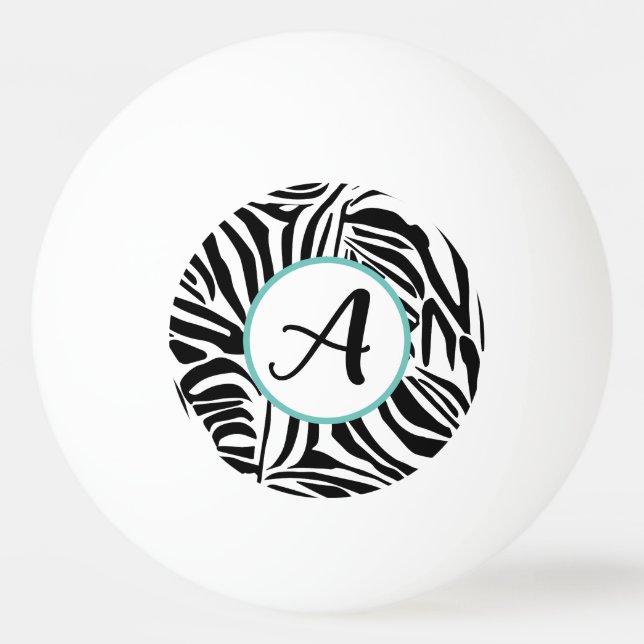 Zebra Pattern Ping Pong Ball (Front)