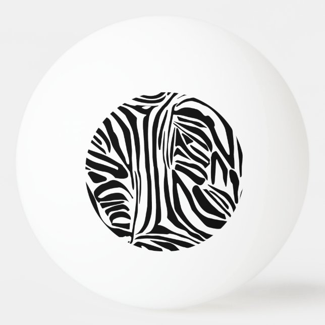 Zebra pattern ping pong ball (Front)