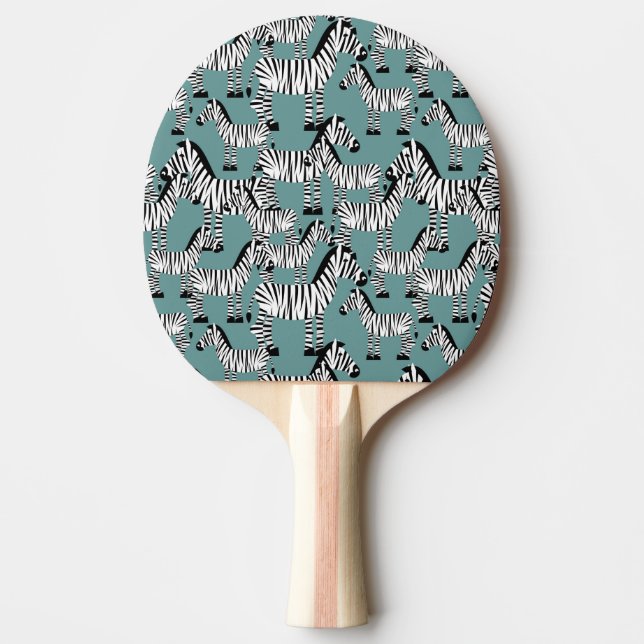 Zebra Pattern Ping Pong Paddle (Front)