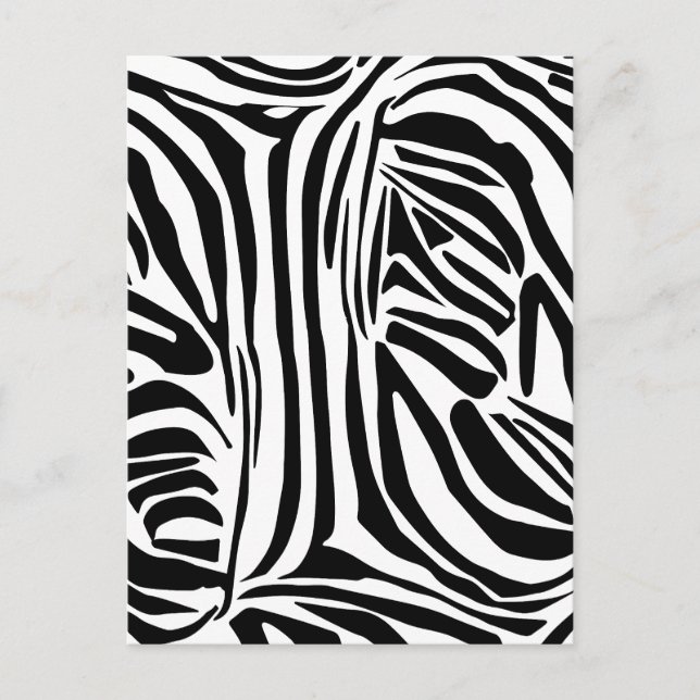 Zebra pattern postcard (Front)