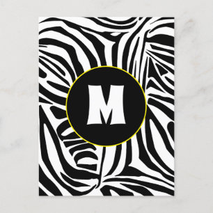 Zebra Pattern Postcard