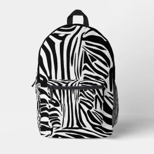 Zebra pattern printed backpack
