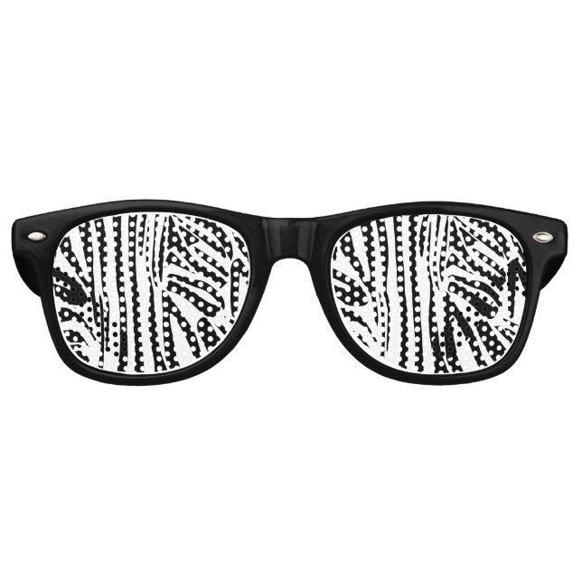 Zebra pattern retro sunglasses (Front)