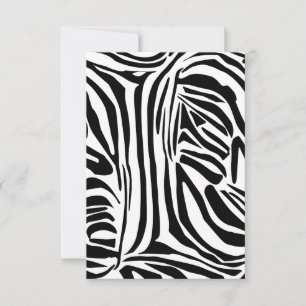 Zebra pattern RSVP card