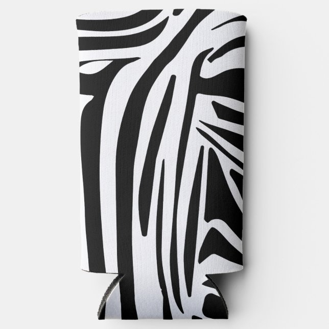 Zebra pattern seltzer can cooler (Front)